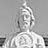 Danny Thomas at the statue of St. Jude Thaddeus