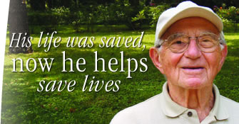 His life was saved, now he helps save lives