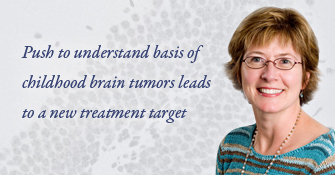 Push to understand basis of childhood brain tumors leads to a new treatment target