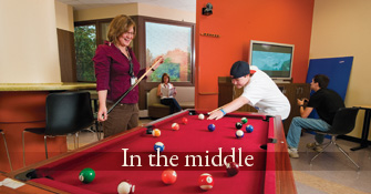 In the middle