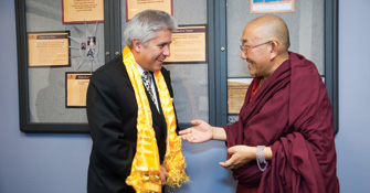 Yuri Quintana, PhD, visits with Lama Arjia Rinpoche Yuri Quintana, PhD, visits with Lama Arjia Rinpoche