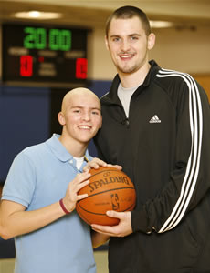Kevin Love and patient Dylan