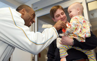 The laughter of a child is truly the best medicine.