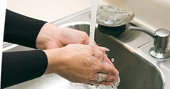 Wash your hands to keep germs away
