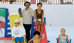 Children at the St. Jude partner site in Brazil