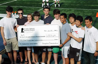 Georgetown Prep students celebrate a successful Rally campaign.