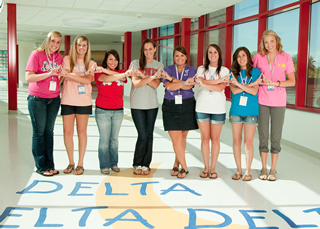 Tri Delta members in the hospital