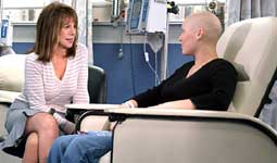 Marlo chats with a patient
