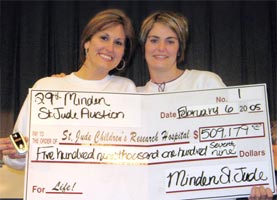 Minden, La., presents check to St. Jude