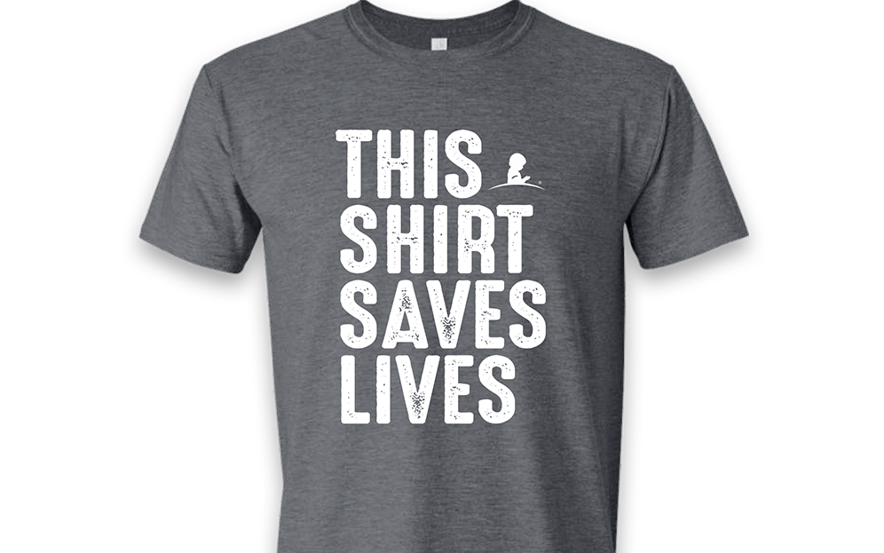 An image of a St. Jude T-shirt you can receive when you donate $19+ a month.