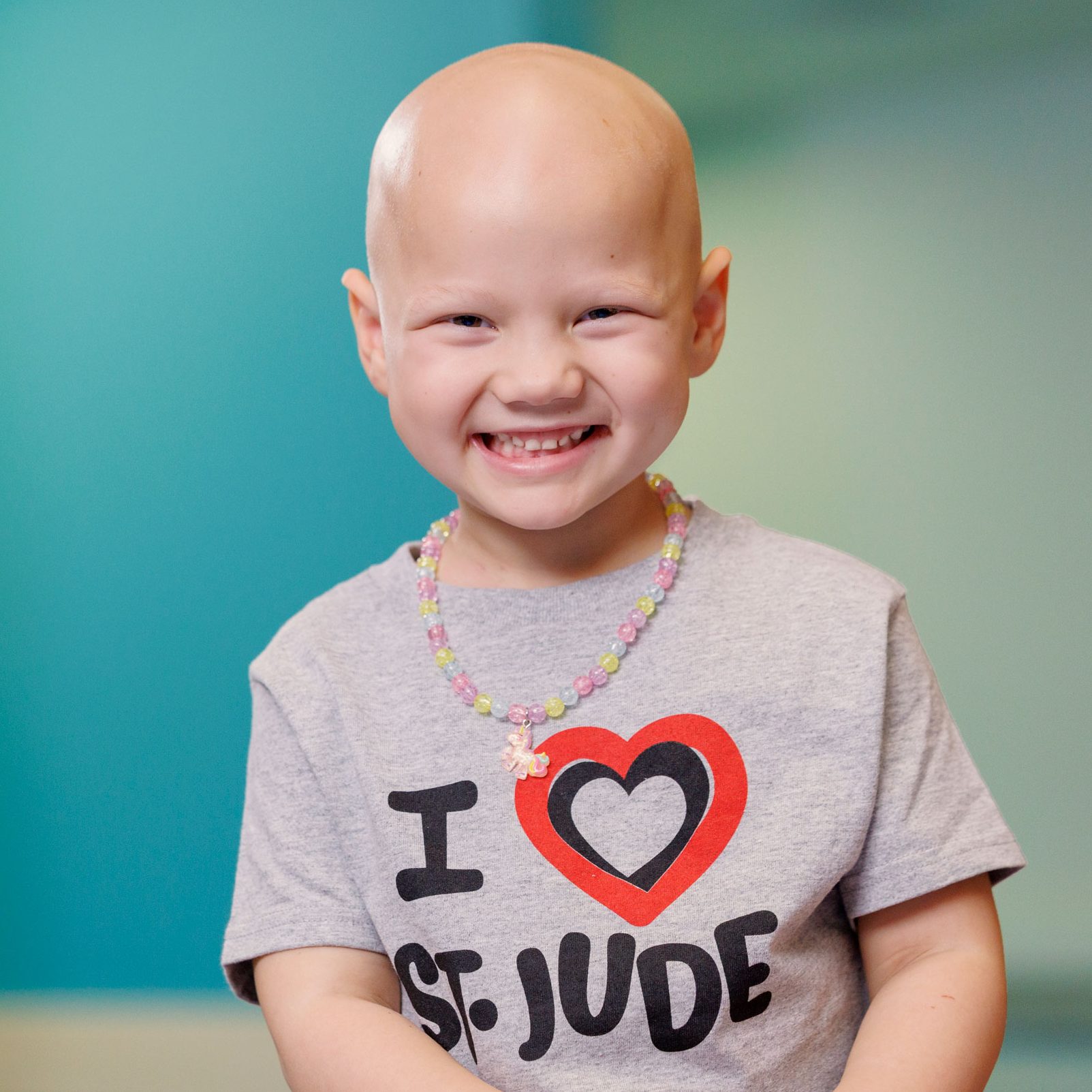 St. Jude patient Erma smiling.