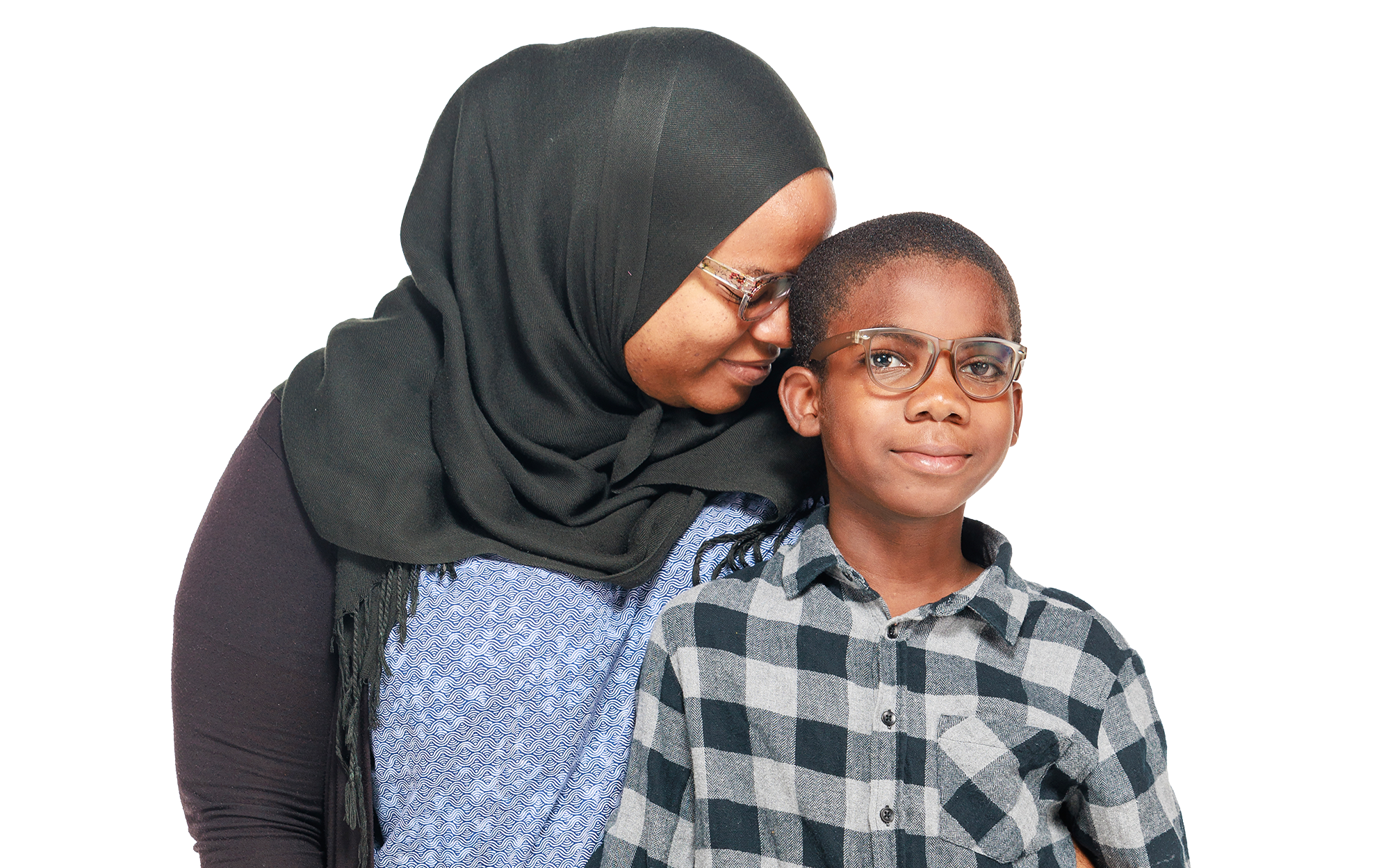 St. Jude patient Anwar, diagnosed with retinoblastoma, pictured with his mom Katherine.
