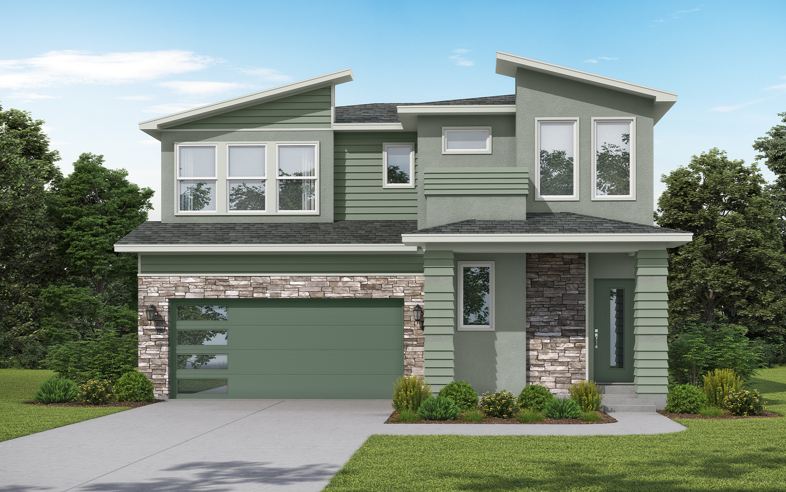 Artistic rendering of the Colorado Springs St. Jude Dream Home Giveaway house.
