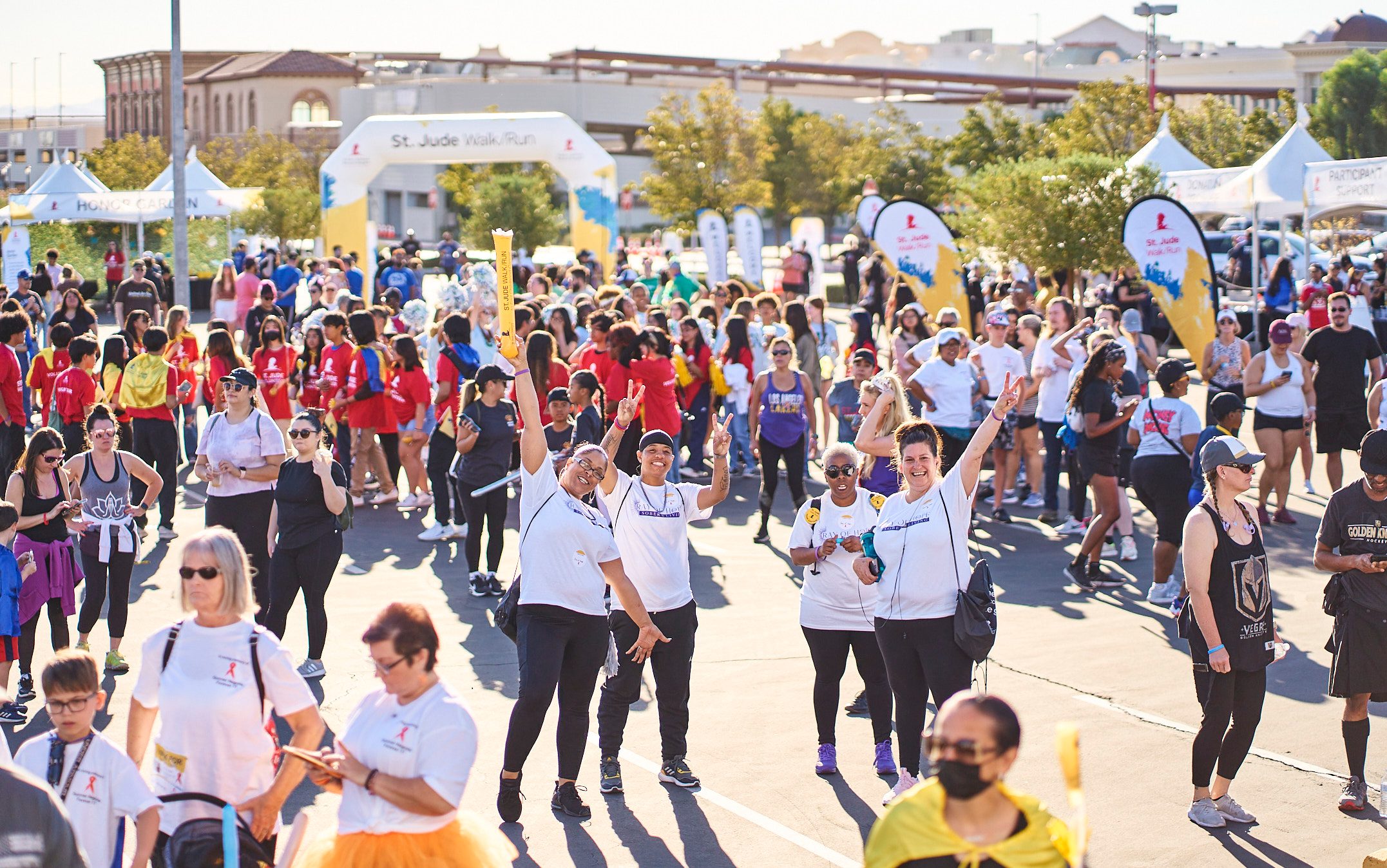 Participants posing for a photo at the St. Jude Walk in Las Vegas