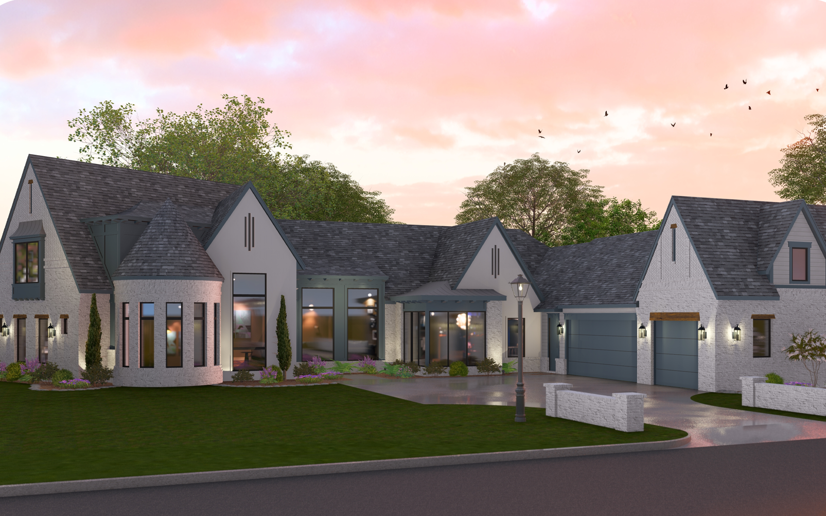 Artistic rendering of the Tulsa St. Jude Dream Home Giveaway house.