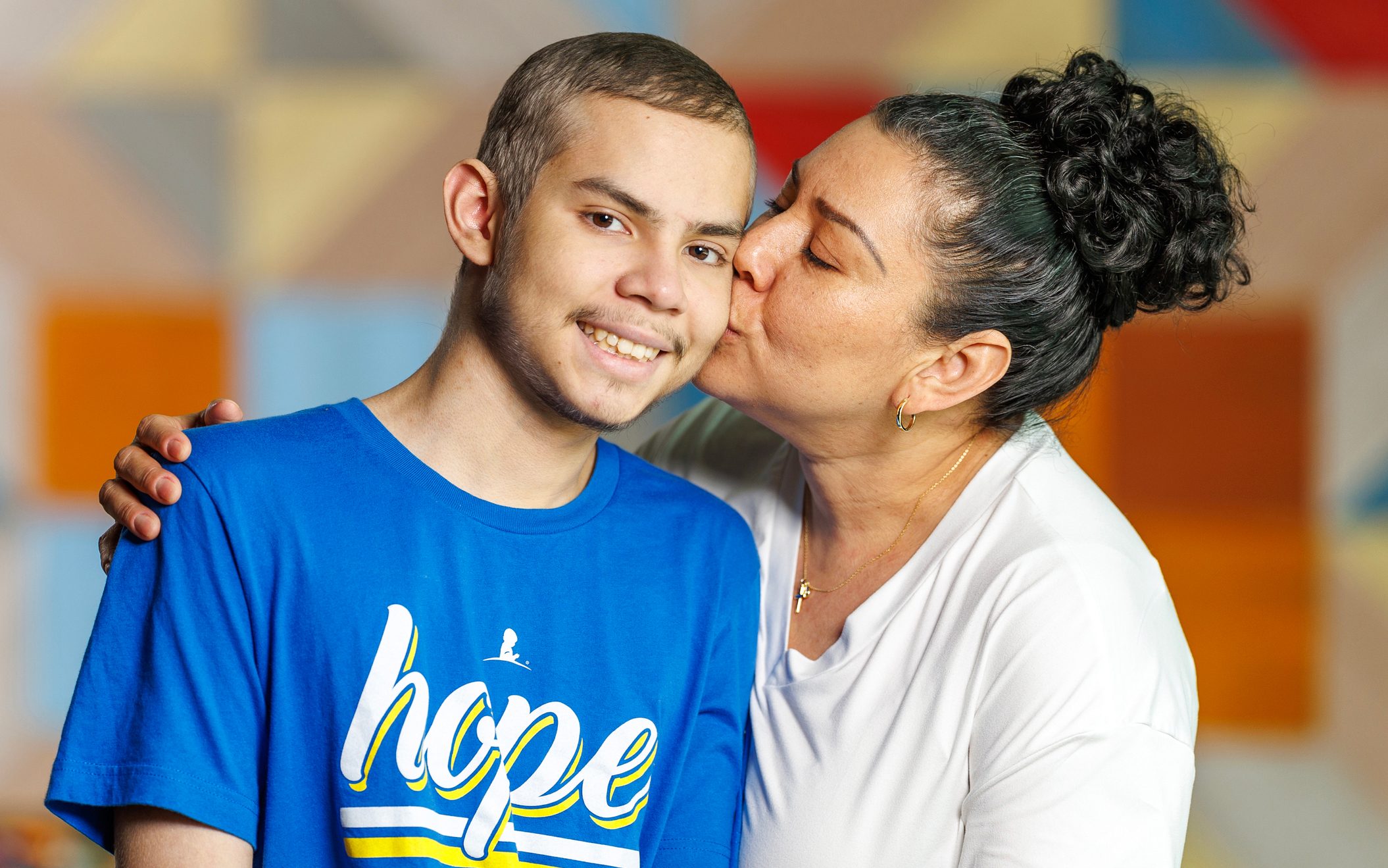 Luis Martin and his mother