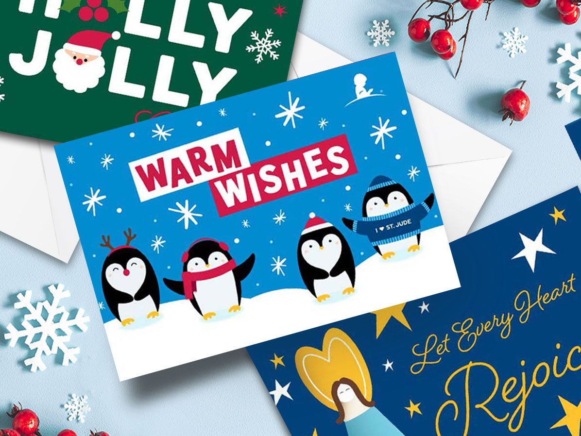 A selection of holiday cards from St. Jude