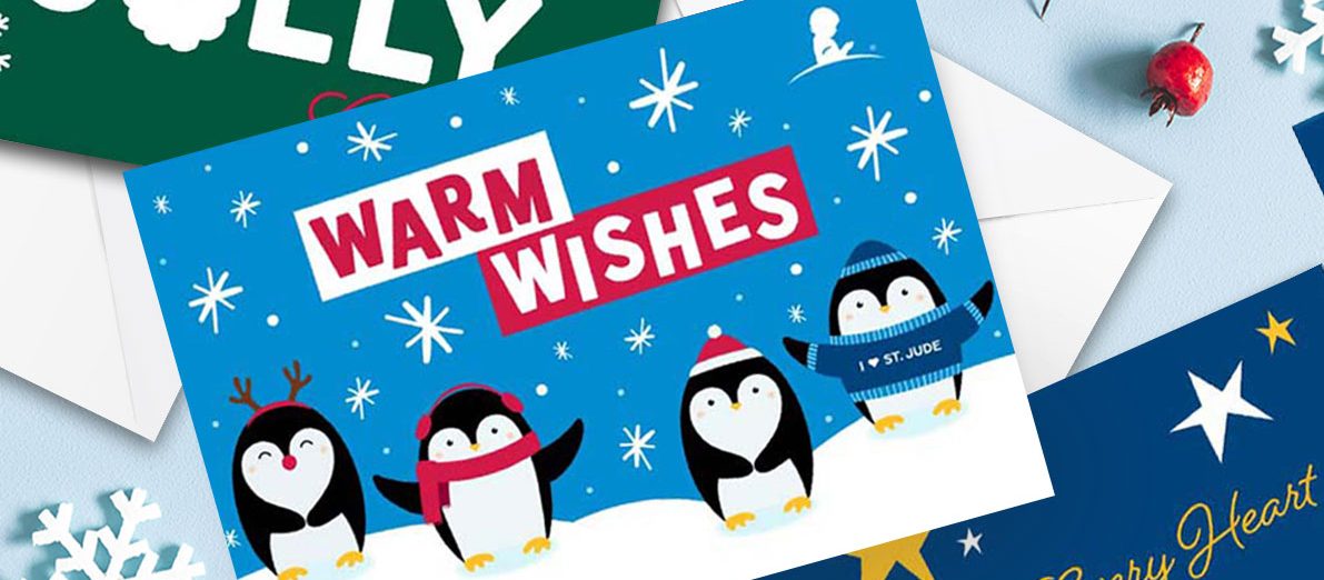 A selection of holiday cards from St. Jude