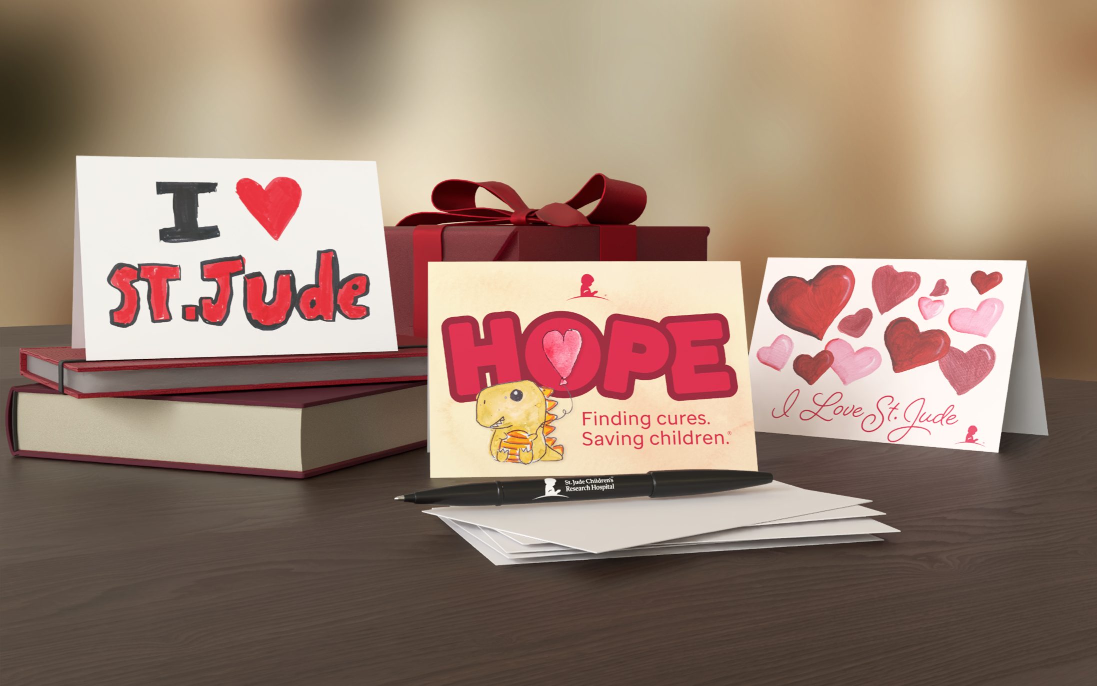An image of cards available at the St. Jude Gift Shop.