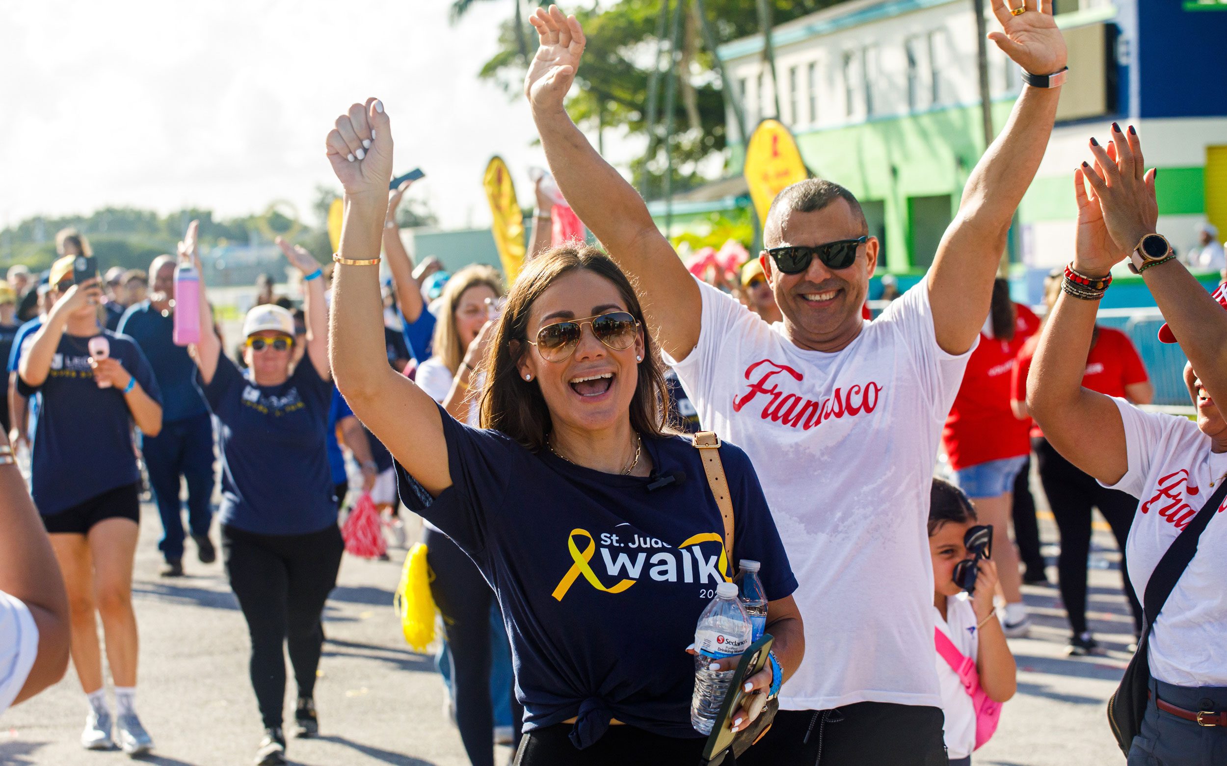 Participants posing for a photo at the St. Jude Walk/Run in Memphis