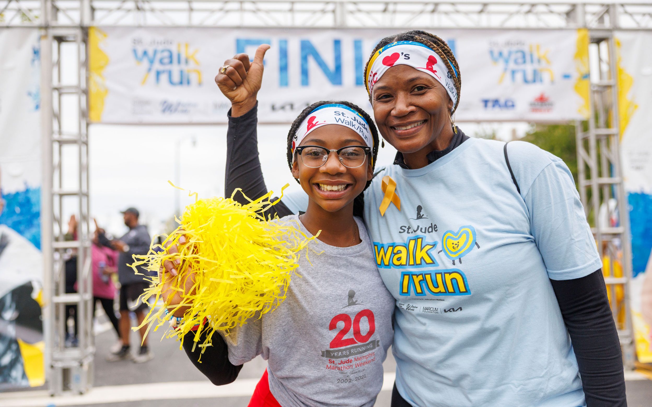Participants posing for a photo at the St. Jude Walk/Run in Memphis