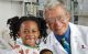 Winfred Wang, MD, with patient