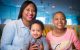 St. Jude patient Jordyn with her mom and brother