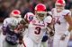 Arkansas Razorback #3 runs the football.