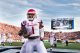 Arkansas Razorback #1 after scoring a touchdown.