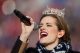 Miss America Betty Cantrell sings the national anthem