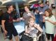 St. Jude patient Makenzie and her family enjoy some ice cream.