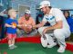 St. Jude patient Townes with golfers Zach Sucher and Oscar Fraustro.