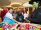 The Wizard of Oz group hands out candy to Darth Vader.