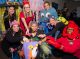 Undersea creatures pose with a trick-or-treating St. Jude patient.