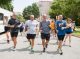Memphis to Peoria run leader Chris Smith with Peoria County Sheriff Mike McCoy, Shadyac and run leader Ryan Beck.