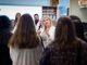 Dr. Schultz-Cherry talks to students in her lab.