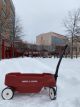 patient wagon in snow