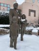 Danny Thomas statue in snow