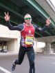 Man running in the St. Jude half-marathon.