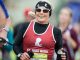 Woman running in the St. Jude half-marathon.