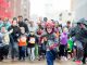 Kids starting to run from the start line.