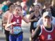 A half marathon runner gets emotional as she races through the St. Jude campus.