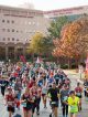 Runners leave the St. Jude campus.