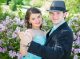 Prom couple posing for picture