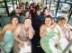 Prom group on party bus