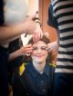 Girl getting make-up done