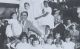 Danny Thomas with children at opening
