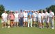 Trophy ceremony group photo with Brooks Koepka on the 18th green after the final round of the World Golf Championships-FedEx St. Jude Invitational