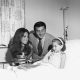 Danny Thomas and his daughter, Marlo Thomas, with a patient