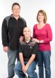 St. Jude patient Dylan with his mom and dad in 2008